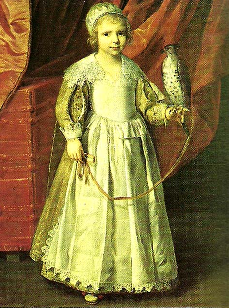 little girl with falcon